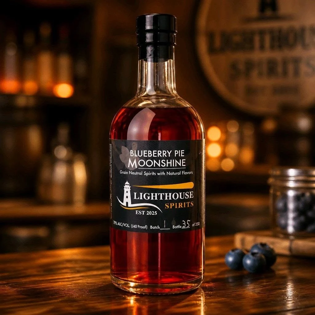 Blueberry Pie Moonshine bottle
