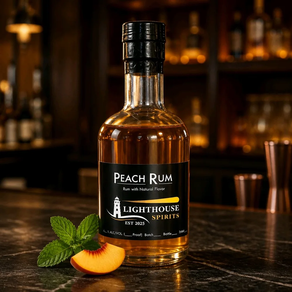 Peach Rum bottle