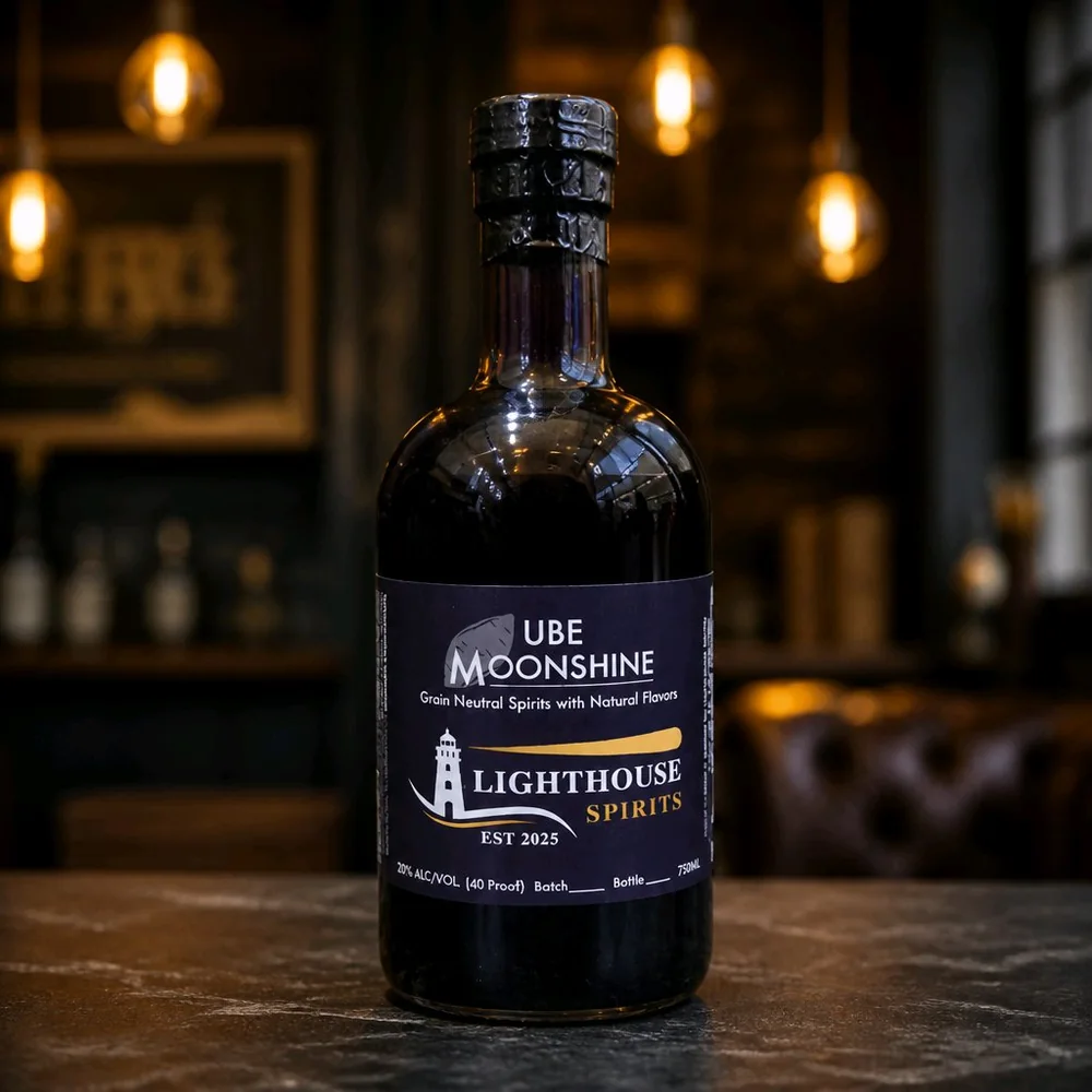 Ube Moonshine bottle
